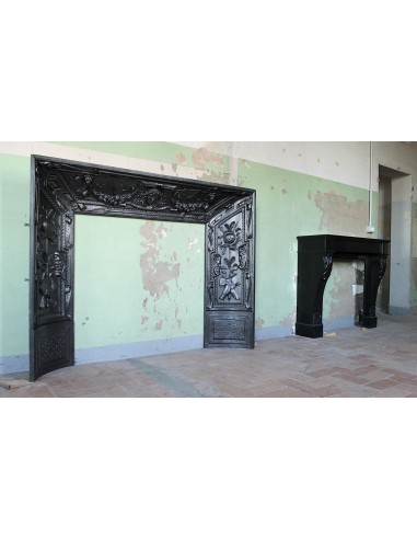 007 GH GIGANTESCA ANTICA CORNICE PER FOCOLARE...