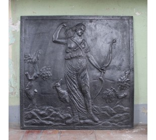 101 MONUMENTALE PIASTRA IN GHISA D'ARTE DI RAFFIGURANTE...