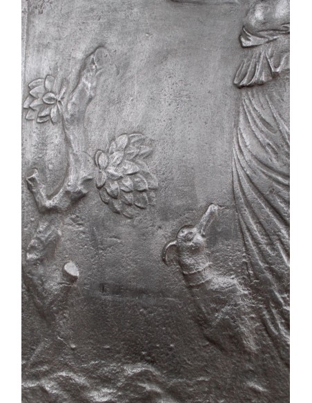 101 MONUMENTALE PIASTRA IN GHISA D'ARTE DI RAFFIGURANTE  DIANA, DEA DELLA CACCIA