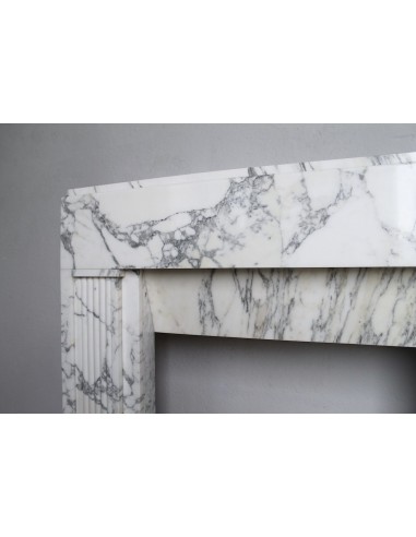 702 CAMINETTO ART DECO SCOLPITO IN MARMO...