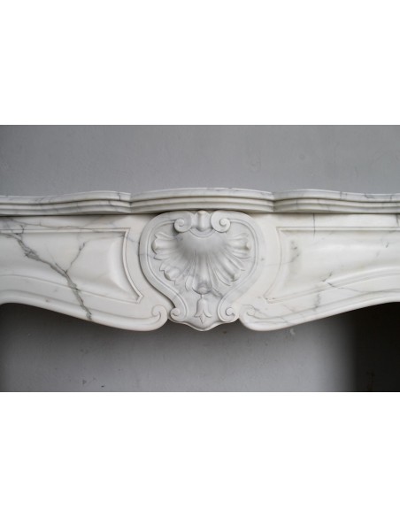 023 GRANDE "TROIS COQUILLES AMÉLIORÉ" IN MARMO STATUARIO ARABESCATO, CAVA CALACATTA