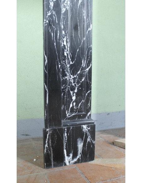 307 CAMINETTO  "PARISIENNE" SCOLPITO IN MARMO NERO MARQUINIA