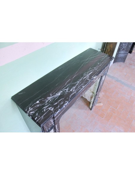 307 CAMINETTO  "PARISIENNE" SCOLPITO IN MARMO NERO MARQUINIA