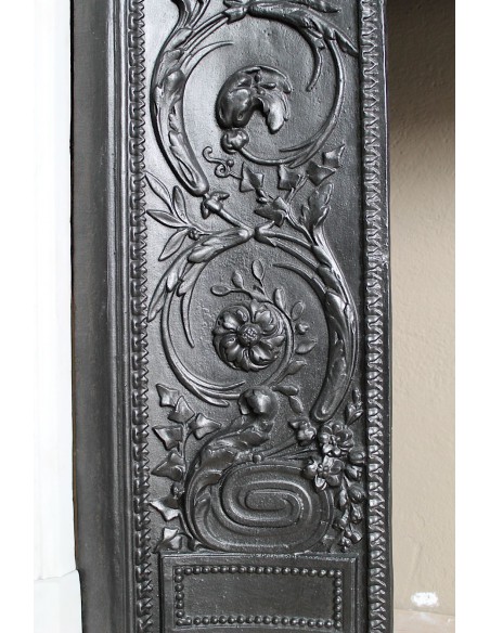 202 AG MONUMENTALE CAMINO NEOCLASSICO IN CANDIDO MARMO STATUARIO CARRARA