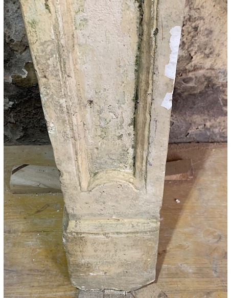 902 BRETONE, IMPORTANTE E SETTECENTESCO CAMINO "A TRUMEAU" IN PIETRA BIANCA DI CAEN