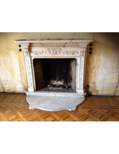 813 FANTASTICA "LOMBARDA" DI FINE SETTECENTO IN MARMO BIANCO DI CARRARA