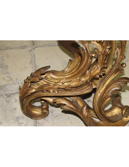 052 BELLISSIMA COPPIA ROCAILLE DI ALARI DORATI PER CAMINETTO