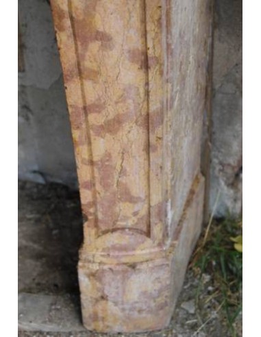 074 CAMINETTO SCOLPITO IN ROSA BORGOGNA,ULTIMO...