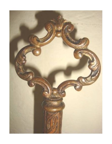 040 SERVITORE PER CAMINETTO, BELLE FUSIONI, TRACCE DELL'ORIGINALE DORATURA