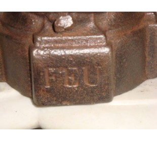 037 "DEA DELLA GIUSTIZIA", COPPIA IN GHISA D'ARTE, EPOCA... 2