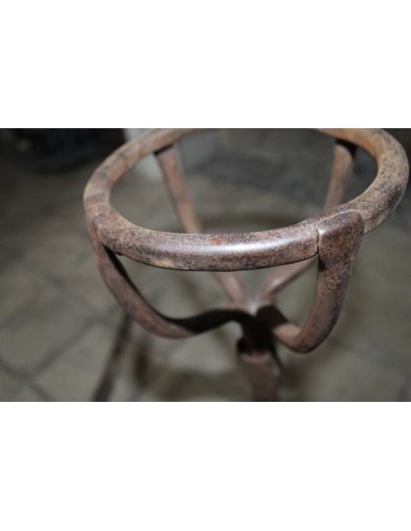 018 MONUMENTALE COPPIA DI ALARI PER CAMINO