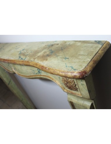 1006 CAMINO D'INIZIO ART NOUVEAU IN LEGNO DECORATO