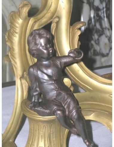 048 DORATURA AD ORO ZECCHINO, COPPIA DI ALARI...