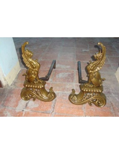 094 COPPIA D'ALARI PER CAMINETTO "RETOUR D'EGYPTE"