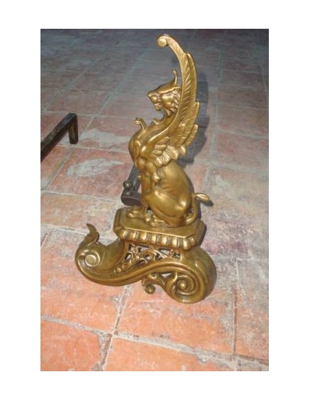 094 COPPIA D'ALARI PER CAMINETTO "RETOUR D'EGYPTE"