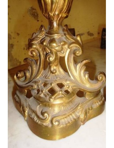 030 SPLENDIDA COPPIA DI ALARI PER CAMINETTO