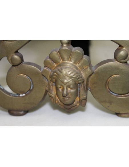 069 COPPIA DI ALARI BAROCCHI IN BRONZO, PRIMI NOVECENTO