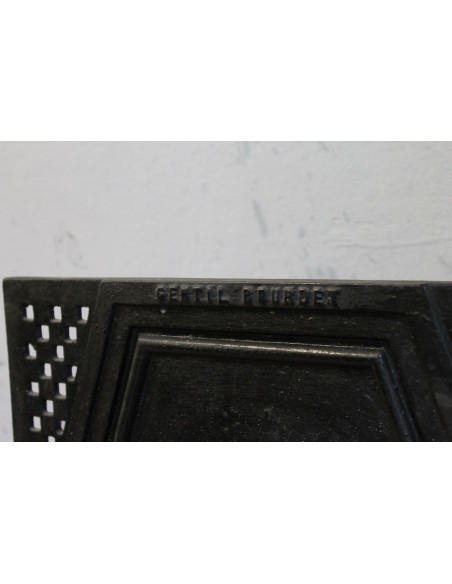 704 GH LILLIPUZIANO CAMINETTO ART DECO FIRMATO GENTIL & BOURDET IN GHISA ARTISTICA