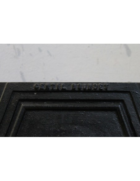 704 GH LILLIPUZIANO CAMINETTO ART DECO FIRMATO GENTIL & BOURDET IN GHISA ARTISTICA