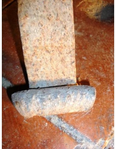 061 COPPIA DI ALARI PER CAMINO, ARTE POVERA MA...