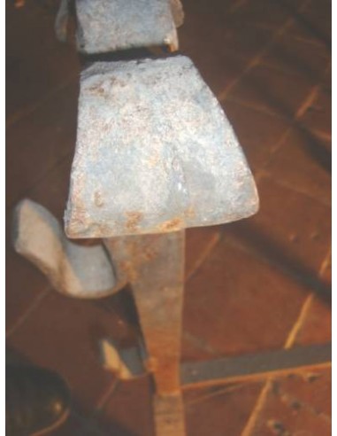 061 COPPIA DI ALARI PER CAMINO, ARTE POVERA MA...