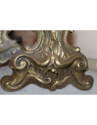 129 COPPIA DI ALARI PER CAMINETTO APPELLATA...