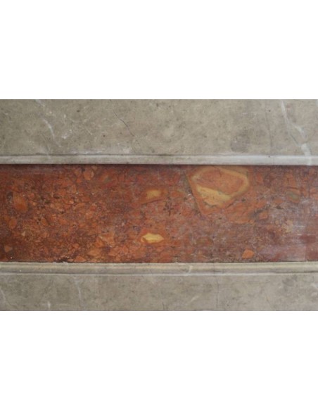 723 CAMINETTO ART DECO IN MARMO DI LUNEL E PREZIOSO ONICE ROSSO