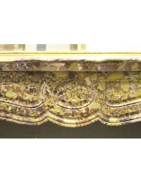 013 CAMINO POMPADOUR GALBE' IN PREZIOSO MARMO "BRECHE D'ALEPH"