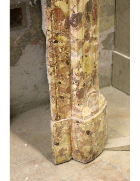 013 CAMINO POMPADOUR GALBE' IN PREZIOSO MARMO "BRECHE D'ALEPH"