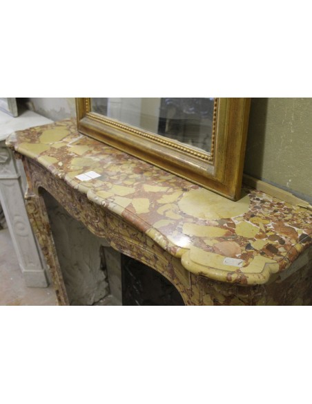 013 CAMINO POMPADOUR GALBE' IN PREZIOSO MARMO "BRECHE D'ALEPH"