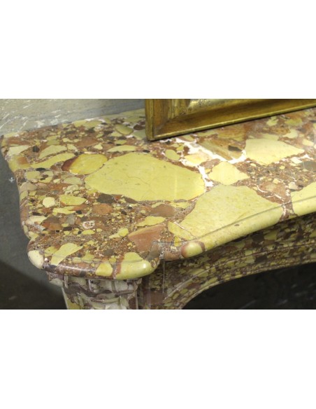 013 CAMINO POMPADOUR GALBE' IN PREZIOSO MARMO "BRECHE D'ALEPH"