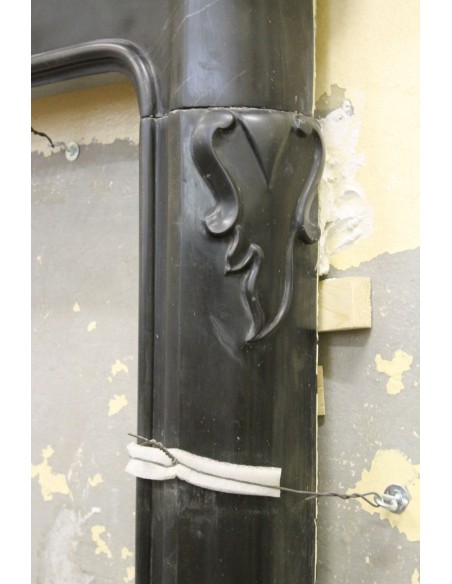 809 GIGANTESCO E SPETTACOLARE CAMINO LIBERTY IN FASCINOSO MARMO NERO VARENNA