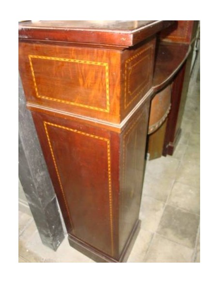 1022 OCC  ANTICO MOBILE - CAMINETTO ART DECO INGLESE IN LEGNO DI MOGANO