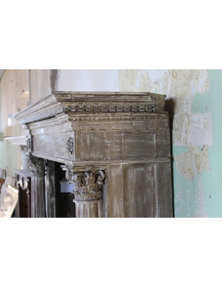 1030 CAMINO LUIGI XVI A COLONNA, SCULTURE SU ROVERE