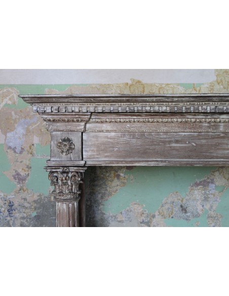 1030 CAMINO LUIGI XVI A COLONNA, SCULTURE SU ROVERE