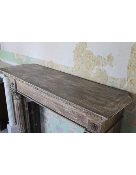 1030 CAMINO LUIGI XVI A COLONNA, SCULTURE SU ROVERE