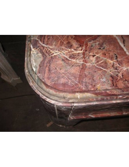 726 CAMINETTO ART DECO D'EPOCA IN PREZIOSO MARMO SARRANCOLIN